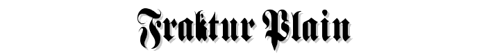 Fraktur Plain font